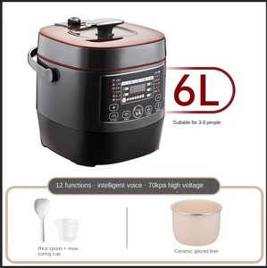 Olla a Presión Eléctrica Programable de Acero Inoxidable 220V con Control Digital, Control por Aplicación, 5 en 1, Calentamiento Rápido, Revestimiento Antiadherente - Product Image 4