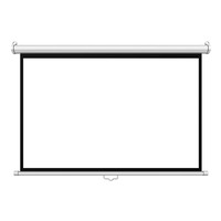 Écran de projection manuel en fibre de verre et plastique blanc 16:9 HD 4K mural pour cinéma maison et entreprise