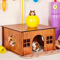 Nichoirs en bois pour cochons d'Inde, maisons et habitats pour animaux |   Grande maison cachette pour lapins, chinchillas, gerbilles - Accessoires pour animaux de compagnie en gros