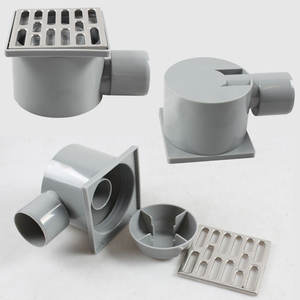 WaiiHO 033 Siphon de sol carré moderne en acier inoxydable 304, finition polie électrolytique PVC, couvercle amovible, anti-odeur pour - Product Image 3