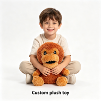 Jouet en peluche singe marron personnalisé, disponible en OEM/ODM, jouet en peluche singe de dessin animé, animal en peluche singe.