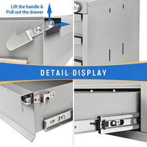 ชุดตู้ลิ้นชักพร้อมล็อครหัสผ่านออกแบบมาสำหรับ<span class=keywords><strong>ตู้</strong></span>เก็บของขนาด16 "D AA ชุดตู้เก็บเหล็ก2ชุดสำหรับรถตู้ - Product Image 2