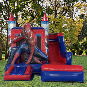Château Gonflable Héroïque Homme Araignée avec Toboggan, Idéal pour Jardin Extérieur et Arrière-Cour, en Vente - Product Image 1