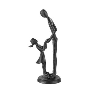 Decorazioni commemorative per la casa papà <span class=keywords><strong>padre</strong></span> e figlia statue in ferro scultura d'amore - Product Image 1