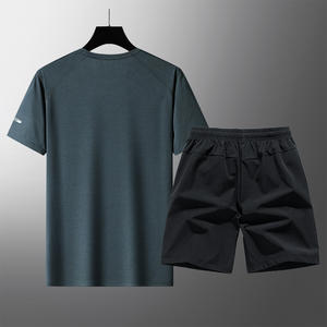 Camiseta de Verano Nueva de Seda Helada de Manga Corta para Hombre, Elástica y Transpirable, Cuello Ajustado, Tallas Grandes, ¡Venta Caliente! - Product Image 3