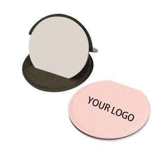 Custom Logo HD Glass Round Desktop Pocket Foldable <b>Travel</b> <b>Mirror</b> Compact Pu Leather Folding Mini <b>Makeup</b> <b>Mirror</b> for Girls - Product Image 1