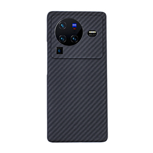 Funda de teléfono de fibra de carbono de sarga 3K para Vivo X 80Pro, funda para cámara con agujero grande, protector para teléfono x80 de fibra de aramida - Product Image 4