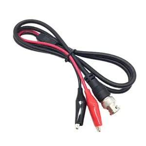 BNC to 2 Alligator Crocodile Clips Test Lead Cable for Oscilloscope CCTV Camera Video 0.5m 1m 1.5m