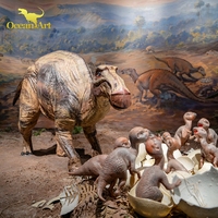 Réplique fossile de dinosaure réel d'art océanique et os de squelette de dinosaure