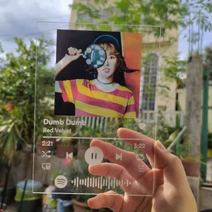 Album Plakat Film Personalisasi dan Hadiah Foto Anda Sendiri Kaca Seni Akrilik Lagu Spotify