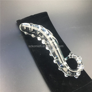 Komioh-consolador anal de 17cm para adultos, juguete sexual realista de cristal transparente, nuevo diseño - Product Image 4
