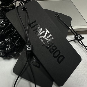 Tags Luxury Custom Logo Clothing Tags Green Card Clothes <strong>Label</strong> Special Paper Hang Tags T-shirt Jacket Business Recyclable