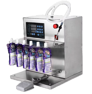Semi-Automatic CNC Spouted Pouch <b>Machine</b> Plastic Nozzles for <b>Juice</b> Milk Soy Milk High-Accuracy Quantitative Liquid Filler - Product Image 4