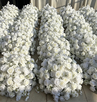 Boule de fleurs artificielles 5D, centre de table de mariage, rose en soie, de haute qualité, durable, arrangement de table pour décoration de réception de luxe