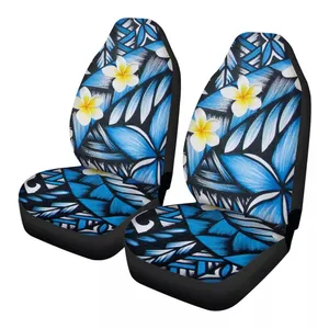 Hot Selling Universal Seat Cars Covers Hawaii Floral Polynesian Tribal Print Black And Blue Car Seat Covers Factory Price