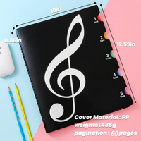 SHLAN Support de présentation A4 personnalisé en PP imprimé UV, classeur à 3 anneaux pour partitions de piano et de chorale, porte-partitions manuel
