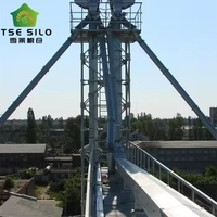 Élévateur à godets à faible taux de bris pour le levage vertical de céréales, compatible avec un convoyeur à foussoir pour silo en acier