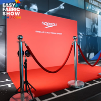Toile de fond portable en tissu tendu avec cadre en aluminium pour événements de gala sur tapis rouge