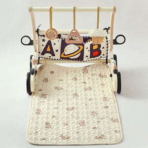 OEM nuova vendita calda pieghevole multifunzionale per camminare Fitness Stand in legno chiaro <span class=keywords><strong>passeggino</strong></span> per bambini per bambini che camminano bene Set per bambini - Product Image 2