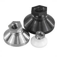 K0395 Pied de nivellement pivotant en acier inoxydable KIPP de type B pour machines industrielles avec base anti-vibration