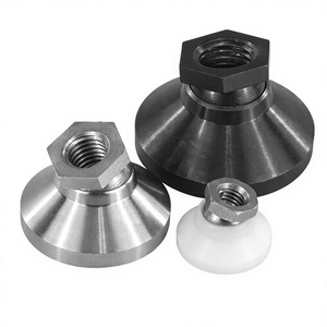 K0395 KIPP Pie Nivelador Giratorio de Acero Inoxidable Tipo B para Maquinaria Industrial con Base Antivibración - Product Image 1