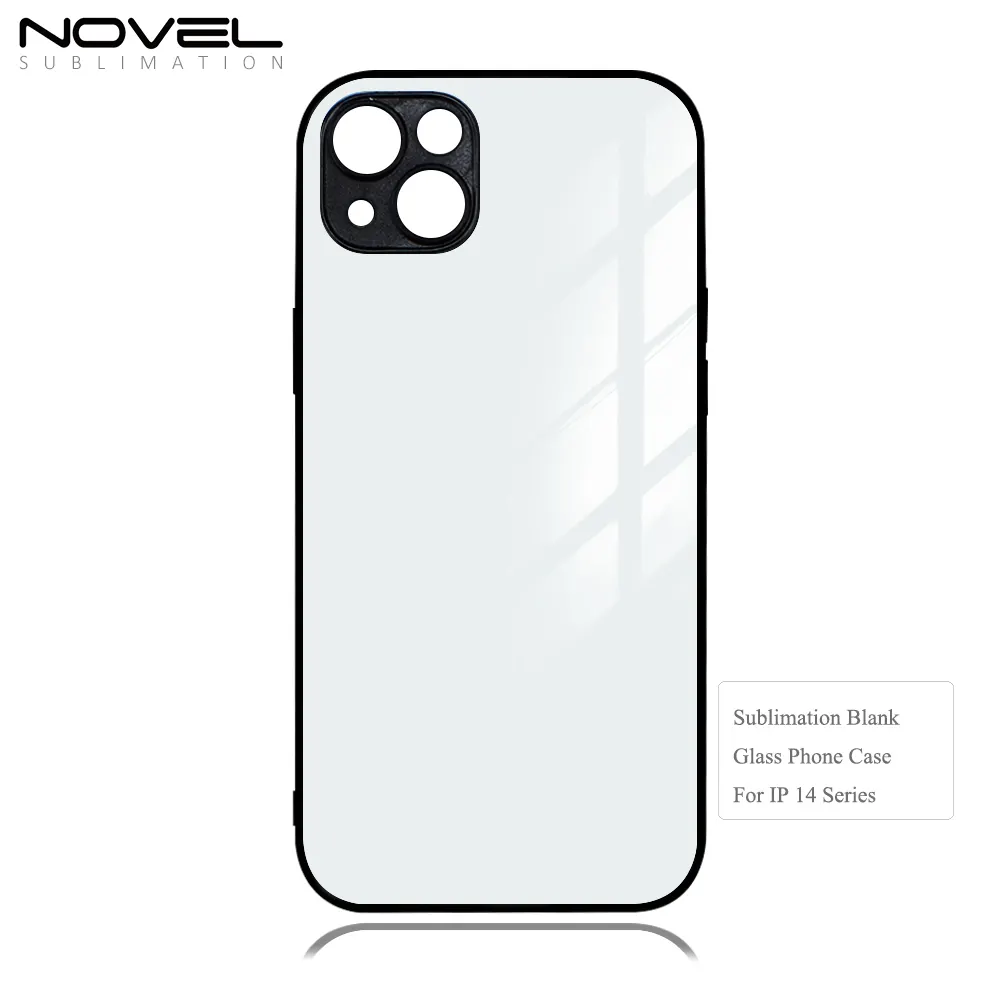 Free Sample Blank DIY Sublimation 2D TPU Phone Case With Glass Insert For iPhone XS Max / IP14 / IP13