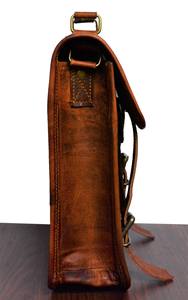 Handmade Genuine Leather Office Laptop <b>Bag</b> Fashion Shoulder Laptop Messenger Custom Logo Full Grain Leather <b>Travel</b> Portable - Product Image 2