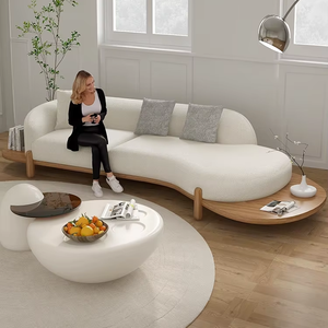 Hiện Đại Lớn Chuyển Đổi Sofa Đặt Bông Nhung Chất Liệu Hai & Ba Chỗ Ngồi Tùy Chọn Cho Đồ Nội Thất Phòng Khách Cho Căn Hộ - Product Image 2