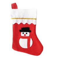 Mini chaussettes de Noël rouges personnalisées vaisselle de fête pour enfants mini bas de Noël en feutre non tissé de décoration