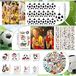 Pulseras de Fútbol, Llaveros de Pelota de Espuma, Pajitas, Silbato, Bolsas de Regalo, Pegatinas de Tatuajes, Juguetes de Laberinto para Fiestas de Fútbol - Product Image 4