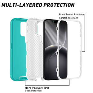 Étui de téléphone <span class=keywords><strong>robuste</strong></span> pour Tecno Camon 50 Pro 40 Pro 30 Spark 50 40C Go 3, protection <span class=keywords><strong>robuste</strong></span> et résistante à trois couches - Product Image 2