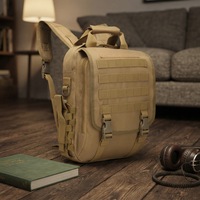 Sac à bandoulière unisexe camouflage AYPPRO robuste pour ordinateur portable 14 pouces, sac à dos étanche pour tablette en Oxford 24L avec fermeture éclair et sangle d'épaule arquée