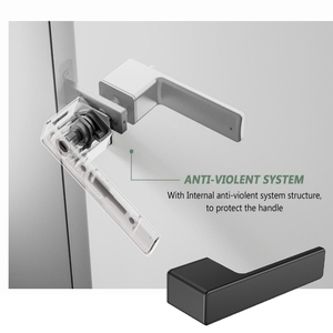 Euro phong cách hiện đại Ổ khóa cửa xử lý OEM sang trọng rắn Hợp kim kẽm cửa xử lý thiết lập Matte Black vàng hợp kim nhôm cửa xử lý - Product Image 5