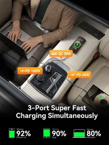 จอยรูม 175W USB C ที่ชาร์จแบตในรถ 3 พอร์ต QC 3.0 สำหรับซัมซุง ไอโฟน 17 16 เสี่ยวมี่ 100W อะแดปเตอร์ชาร์จเร็ว CCN07 - Product Image 3