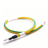 Harnais de câblage de mise à la terre jaune-vert personnalisé avec borne à anneau pour onduleur, équipement solaire et électrique