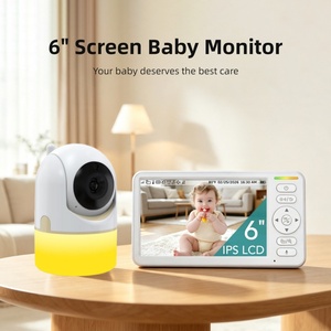 <span class=keywords><strong>Monitor</strong></span> para Bebés sin WiFi, 6 Pulgadas, Visión Nocturna, Giro e Inclinación, Zoom Digital, Modo VOX, Batería Extraíble de 5000 mAh, Cámara con Luz Nocturna para Bebés - Product Image 1