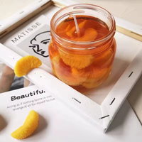 Nouveauté estivale : Bougie artisanale parfumée en cire de soja, motif pastèque, arôme fruité, écologique, pour décoration intérieure, fêtes, mariages, Pâques