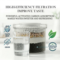 Nouveau Distributeur d'Eau Domestique en Verre Sans Plastique 8L/2,25 Gallons avec Filtre à Gravité et Base en Bambou 2026