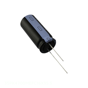 Condensador de Canal de Fabricante, Alúmenes de Aluminio, 4700uF, 20%, 35V, Radial, de Orificio Pasante, 35PK4700MEFC16X35.5 - Product Image 1