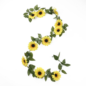 Guirlande de vigne de tournesol artificielle en vrac de 2,2 m, fleurs artificielles réalistes pour la décoration de l'arche de mariage, de la fenêtre, de l'étagère, de la maison - Product Image 4