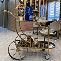 Chariot de service buffet 3 niveaux en acier inoxydable pour hôtels et restaurants, multi-usages et à prix abordable
