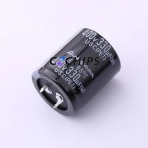 ตัวเก็บประจุแบบอิเล็กโทรไลต์อะลูมิเนียมแบบ Snap-in รุ่น 400USC330MEFCSN30X35 ชนิด Through hole (THT) ขนาด D30xL35 มม. ความจุ 330uF 20% 400V ระยะขา 10 มม. - Product Image 1