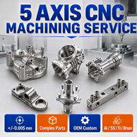 Servicio de Mecanizado CNC de 5 Ejes, Fabricación de Piezas Complejas de Aluminio y Acero Inoxidable a Medida, Tolerancia Ajustada, Fabricante de Mecanizado de Precisión