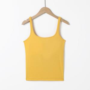 Cómodo nuevo estilo 100% algodón personalizado Silm Fit Spaghetti Stringer sin mangas camiseta sin mangas para <span class=keywords><strong>mujer</strong></span> - Product Image 2