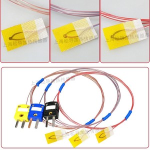 เทอร์โมคัปเปิลแบบกาวติด ชนิด K สำหรับวัดอุณหภูมิพื้นผิว เซ็นเซอร์วัดอุณหภูมิแบบ T/J ชนิดแปะ  เซ็นเซอร์วัดอุณหภูมิแบบโพรบบางพิเศษ - Product Image 1