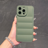 Coque de téléphone en silicone souple antichoc à motif doudoune, protection pour iPhone 7 8 XS XR 11 12 13 14 Plus 15 16 17 Pro Max