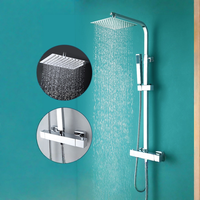 Robinet de douche mural moderne et simple à deux fonctions HuSheng, personnalisable, pour salle de bain et hôtel – Nouvelle collection en promotion