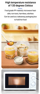 Giá bán buôn thực phẩm kín lớp rõ ràng Xô có nắp đậy cá nhân in ấn rỗng vòng Xô Nhựa với xử lý - Product Image 5