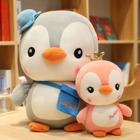 Peluche pingouin de dessin animé douce avec rembourrage en coton PP pour filles de 8 à 13 ans, cadeau d'anniversaire, poupée à câliner