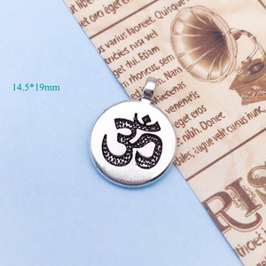 Ciondoli per Yoga e Meditazione Om Aum Fiore di Loto, Personalizzabili con Logo, Componenti per Creazione di Gioielli Spirituali Buddisti per Collane e Bracciali - Product Image 4